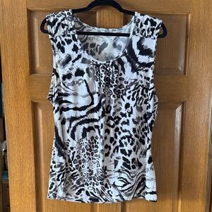 Studio Works Black and White Animal Print Tank Top!